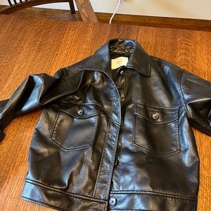 Aritzia pleather jacket, size medium